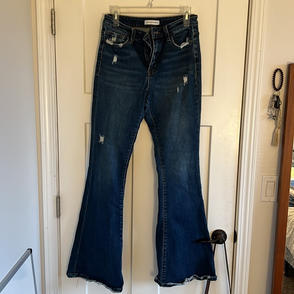 flying monkey flare jeans